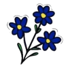 Fleurs bleues